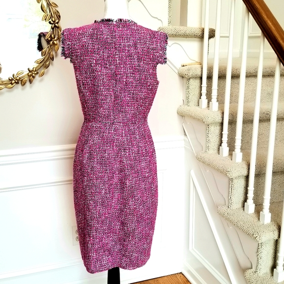 🆕️ J Crew Pink Resume Dress in Autumn Tweed - Picture 7 of 9
